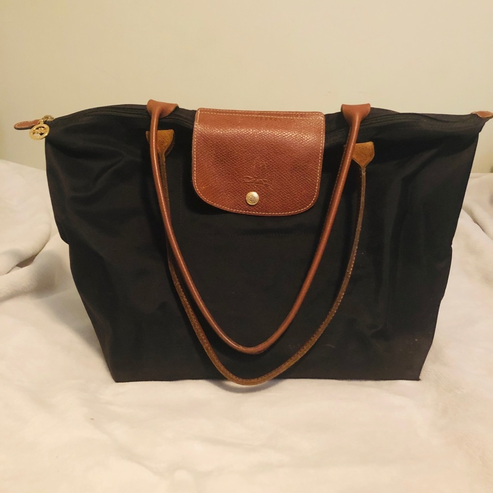 Large Black Longchamp Tote